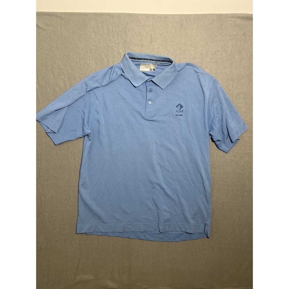 Cutter & Buck CB DryTec‎ Men's XL Blue ADM Retiree Embroidered Polo Shirt